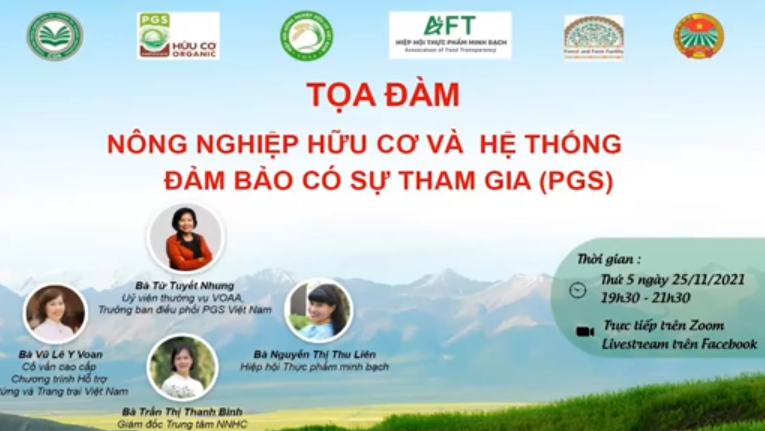 Tiêu chuẩn Nông nghiệp Hữu cơ PGS – bà Từ Thị Tuyết Nhung – Trưởng ban điều phối PGS Việt Nam (B1)
