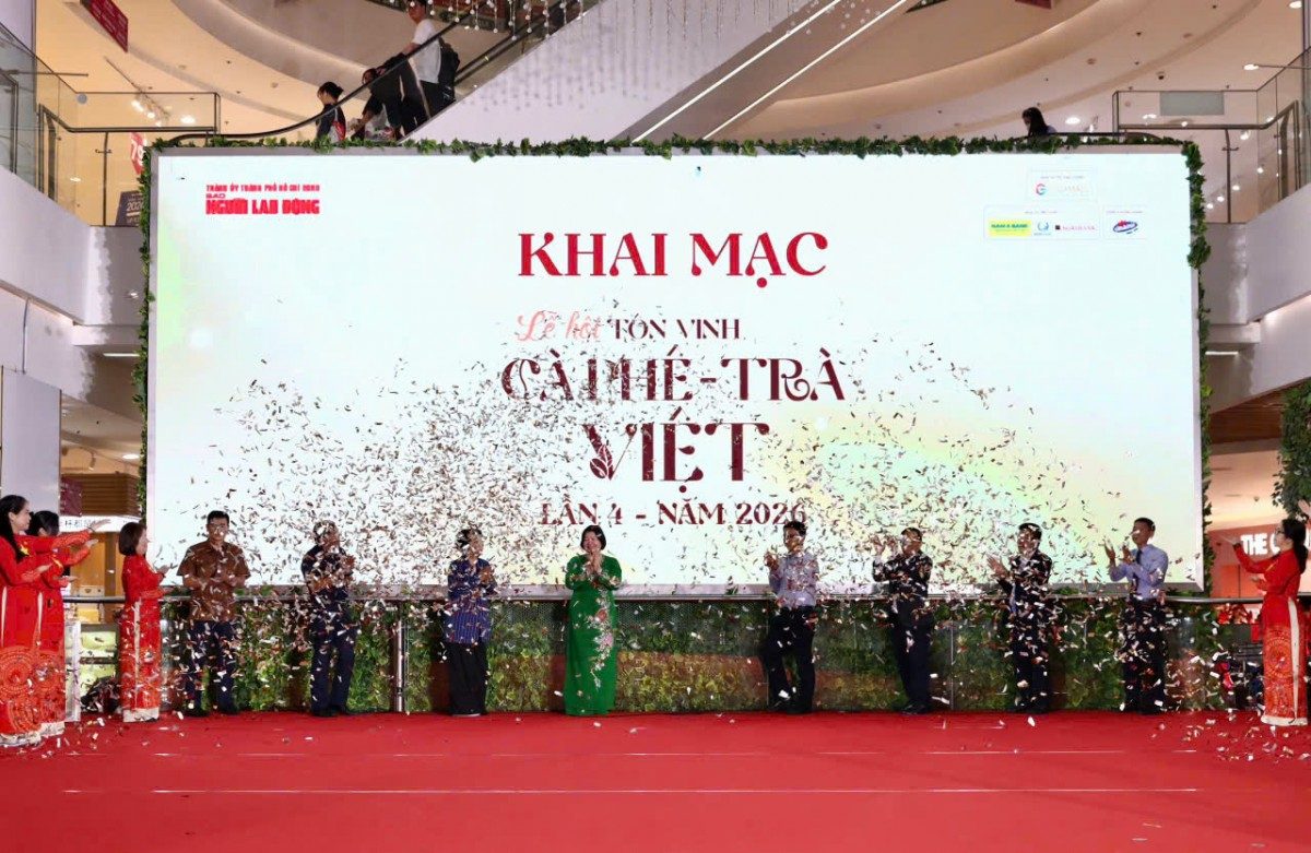 Chính thức khai mạc Lễ hội "Tôn vinh cà phê - trà Việt" - Ảnh NLĐ