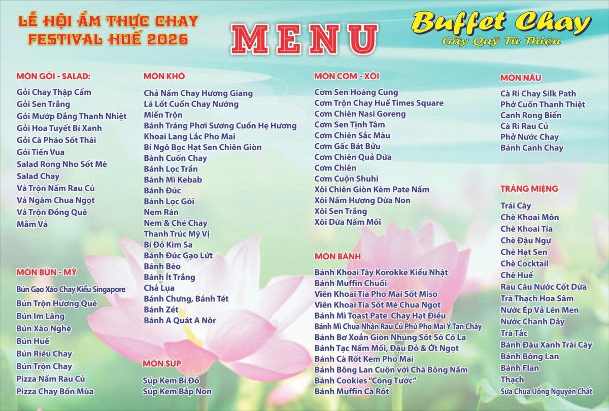Menu Buffer Chay