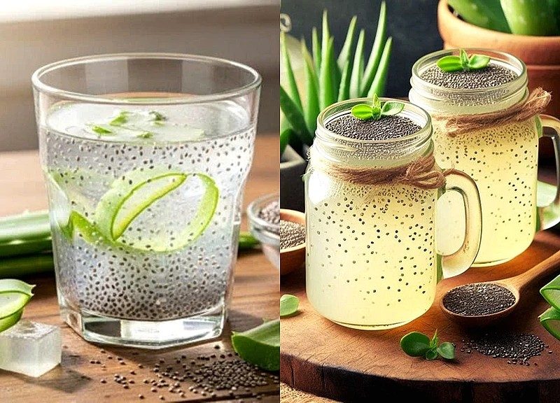 5 lợi ích tuyệt vời của nước nha đam hạt chia khi uống vào buổi sáng